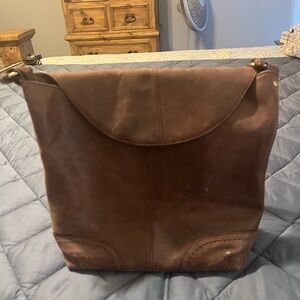 Brown leather purse